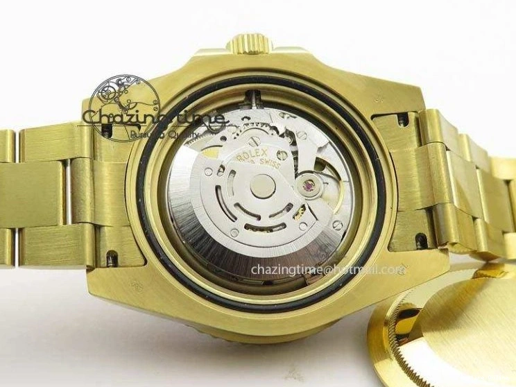 0414 GMT-Master II 116759 YG Bp-Maker Blue Ruby Crystal Bezel Black Dial On YG Bracelet A NewStyle 3775